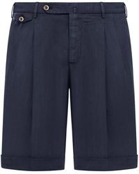 PT Torino - Linen Blend Bermuda Shorts - Lyst