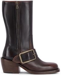 Dries Van Noten - Buckled Leather Boots - Lyst