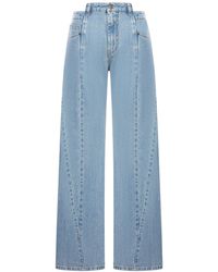 Maison Margiela - Denim Jeans With Cut-Out Detail - Lyst