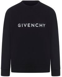 Givenchy - Felpa slim archetype in tessuto garzato - Lyst