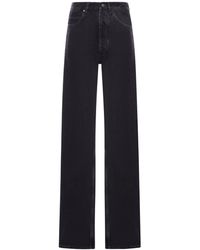 Saint Laurent - Wide-Leg Denim Jeans With A V-Waisted Waist - Lyst