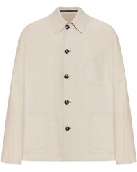 Giorgio Armani - Linen Blend Blouson - Lyst