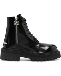 Palm Angels - Logo-print Lace-up Boots - Lyst