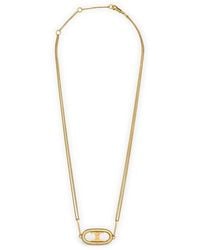 Celine - Triomphe Necklace In Brass With A Gold Finish - Lyst
