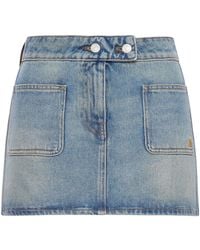 Courreges - Mini-Jupe En Jean Signature - Lyst