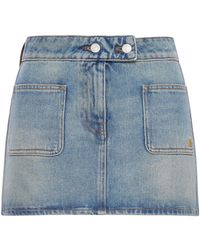 Courreges - Mini-Jupe En Jean Signature - Lyst
