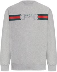 Gucci - Cotton Jersey Sweatshirt With Printed Logo - Lyst