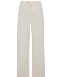 Max Mara - Cotton Drawstring Trousers - Lyst