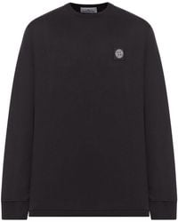 Stone Island - Long Sleeve T-Shirt With Compass Patch - Lyst