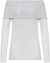 Roberto Collina - Silk And Cashmere Boat Neck Sweater - Lyst