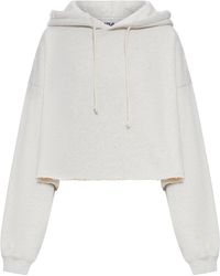 Golden Goose - Deluxe Brand Cropped Hoodie With Micro Applications - Lyst