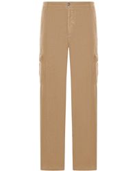 120% Lino - Linen Cargo Trousers - Lyst
