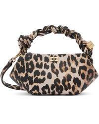 Ganni - Mini Bou Bag In Leopard Leather - Lyst