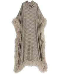 Gucci - Abito lungo in twill di seta stampato - Lyst