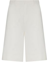 Max Mara - Bermuda in drill di cotone e lino - Lyst