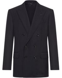 Tom Ford - Double-Breasted Pinstriped Wool Jacket - Lyst