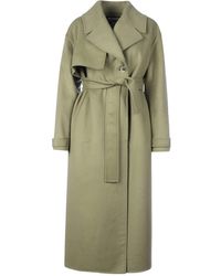 Jacquemus Cappotto con cintura - Verde