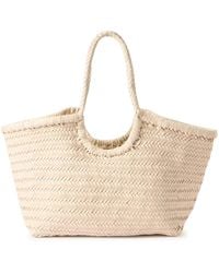 Dragon Diffusion - Tote bag nantucket big in pelle intrecciata sabbia - Lyst