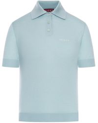 Gucci - Wool And Silk Knitted Polo Shirt - Lyst