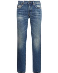 Saint Laurent - Jeans slim fit in denim deauville - Lyst
