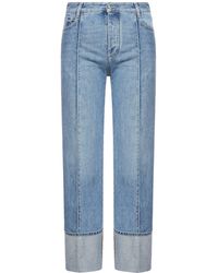 Bottega Veneta - Curved Fit Jeans In Vintage Indigo Denim - Lyst