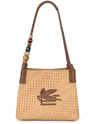 Etro - Libra Small Raffia Shopping Bag - Lyst
