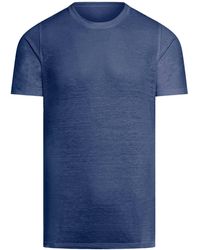 120% Lino - Short Sleeve Linen Tshirt - Lyst