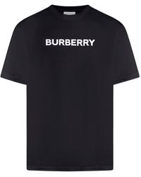 Burberry - T-shirt oversize in cotone con logo - Lyst