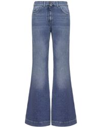 Moncler - Wide Leg Denim Jeans - Lyst