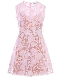 Self-Portrait - Lace Mini Dress - Lyst