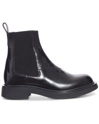 Gucci - Leather Ankle Boot With Single "Gg" Grain - Lyst