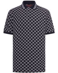 Gucci - Gg Jacquard Cotton Piquet Polo Shirt - Lyst