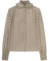 Gucci - Camicia stampata in seta crÊpe de chine - Lyst