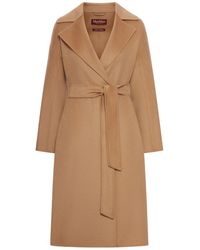 Max Mara - Cashmere Coat With Belt - Lyst