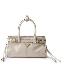 Prada - Borsa a mano bonnie mini in pelle - Lyst