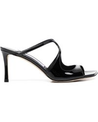 Jimmy Choo - Anise 75Mm Shiny Leather Sandals - Lyst