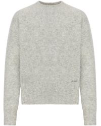 Ami Paris - Crew Neck Alpaca Wool Sweater - Lyst