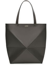 Loewe - Borsa puzzle fold tote xl in pelle di vitello lucida - Lyst