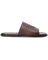 Loewe - Slide Anagram Flex In Soft Calfskin - Lyst
