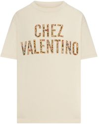Valentino Garavani - Embroidered Cotton T-Shirt - Lyst