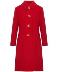 Gucci - Nattã Wool Coat With Double G Button - Lyst