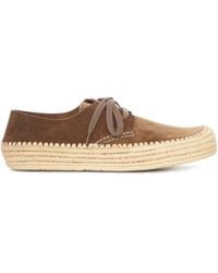 Loewe - Scarpe stringate rio in pelle scamosciata e rafia - Lyst