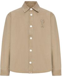 Ami Paris - Ami De Coeur Cotton Knit Shirt Jacket - Lyst
