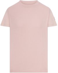 Moncler - Cotton T-Shirt With Embroidered Logo - Lyst