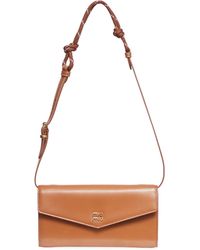 Miu Miu - Wallet With Leather And Rope Shoulder Strap - Lyst