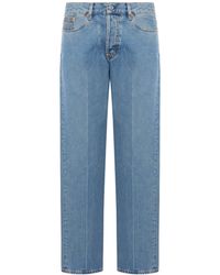 Gucci - Denim Trouser With Label - Lyst