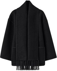 TOTEME - Wool Jacket With Scarf - Lyst