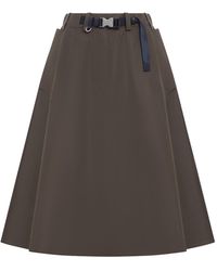 Prada - Technical Fabric Circle Skirt - Lyst