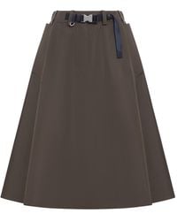 Prada - Technical Fabric Circle Skirt - Lyst