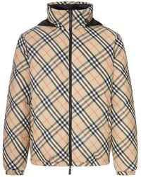 Burberry - Snowdon Check Reversible Down Jacket - Lyst